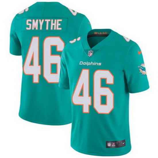 Nike Dolphins #46 Durham Smythe Aqua Green Team Color Mens Stitched NFL Vapor Untouchable Limited Jersey